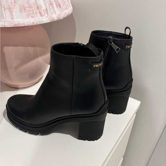 Prada Sleek Black Ankle Booties - Picture 1 of 3